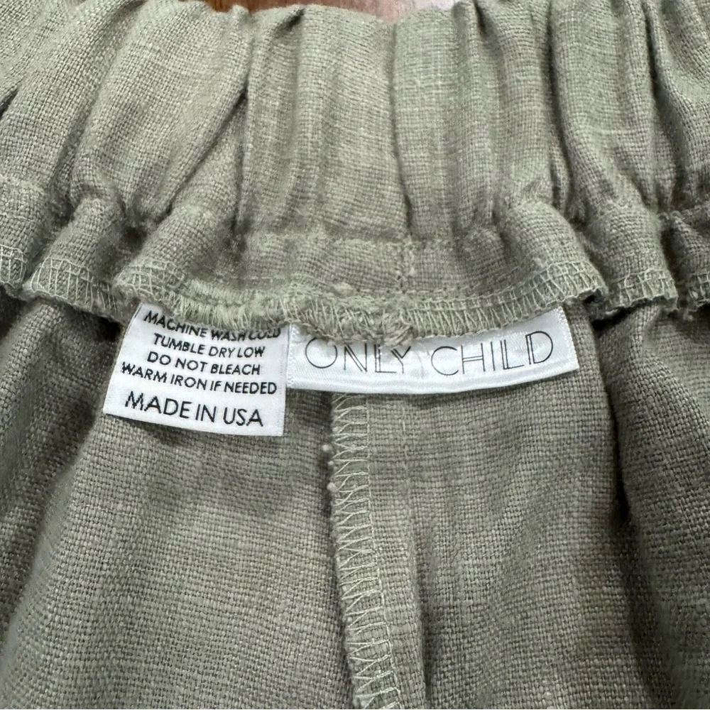 Only Child Linen Shorts Slow Fashion Made In USA Size 22